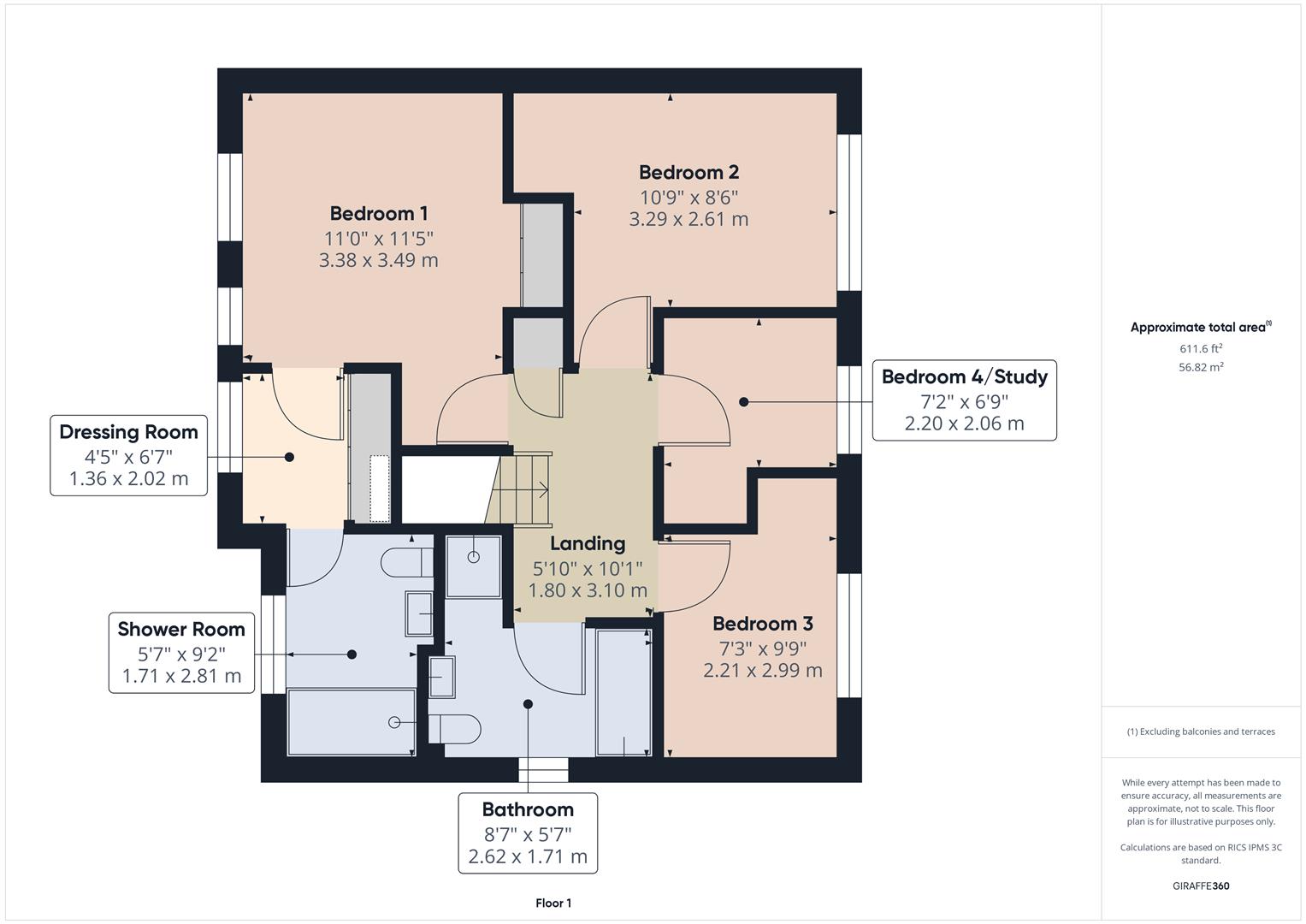 Floorplans For Barnfields, Cleobury Mortimer