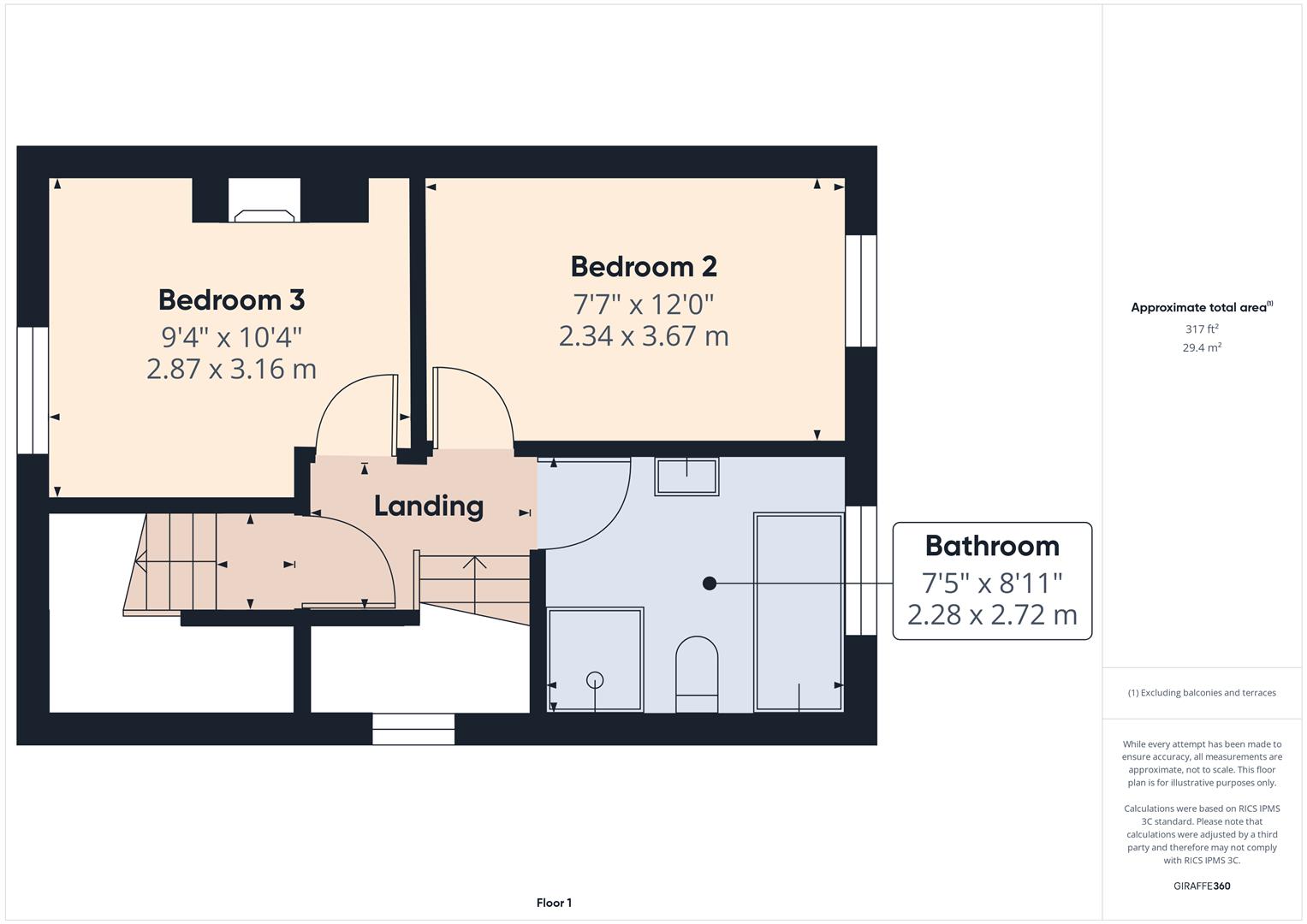 Floorplans For Burltons Terrace, High Street, Bewdley