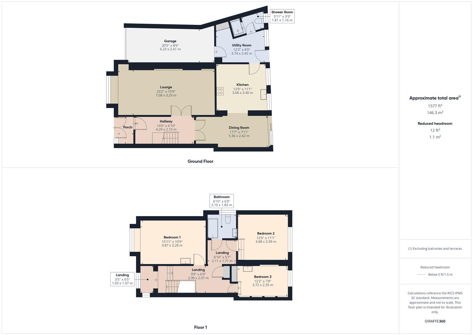 Floorplans For Oakham Crescent, Dudley