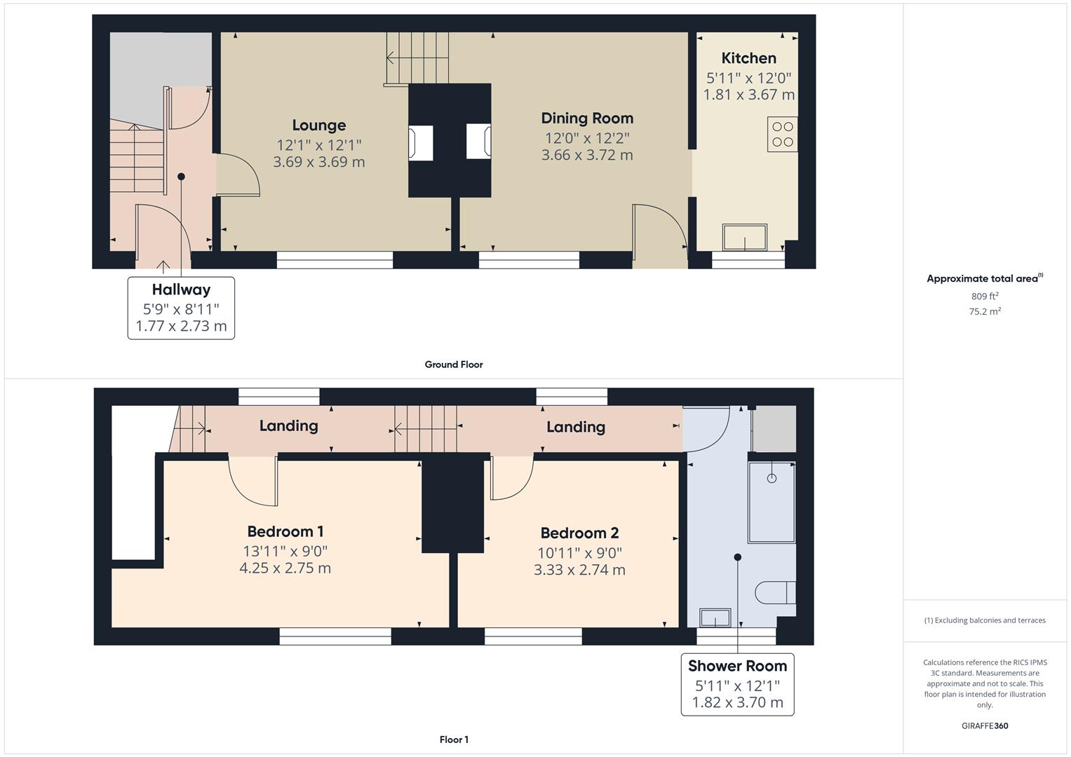Floorplans For High Street, Bewdley