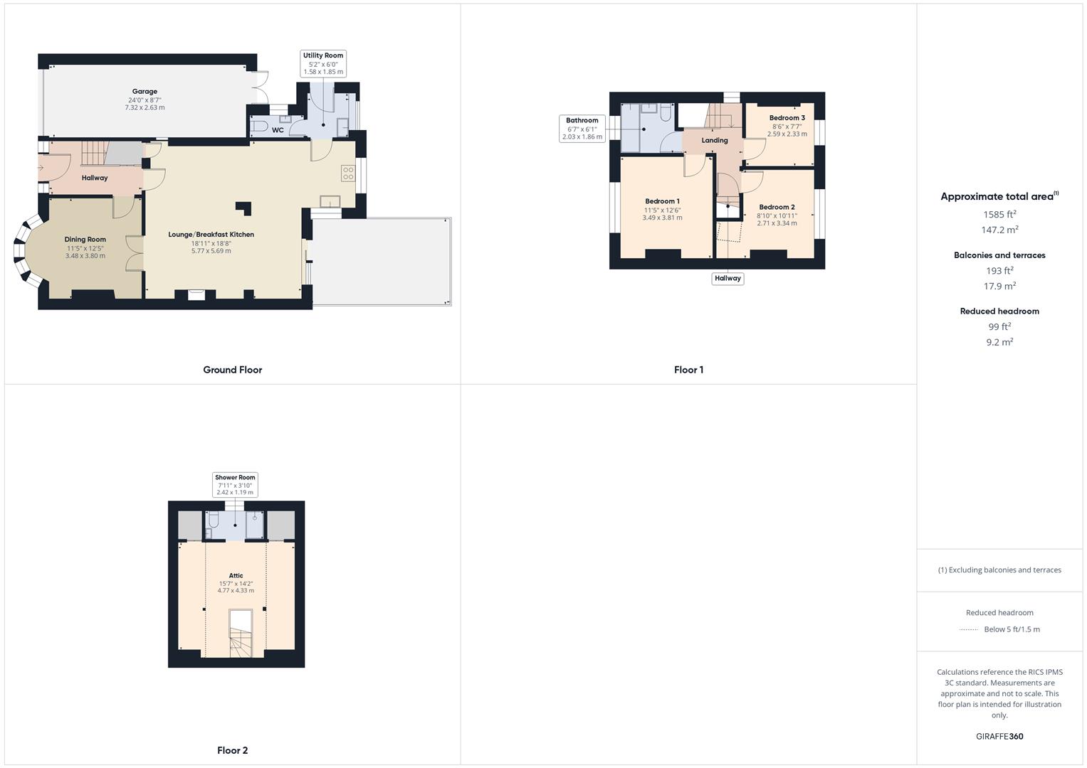 Floorplans For Meddins Lane, Kinver, Stourbridge
