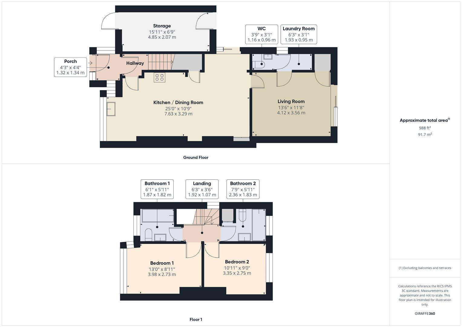 Floorplans For Bruce Road, Kidderminster