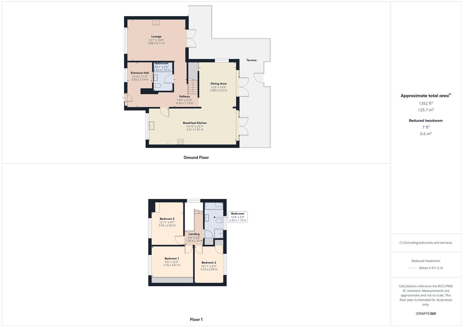 Floorplans For Crundalls Lane, Bewdley