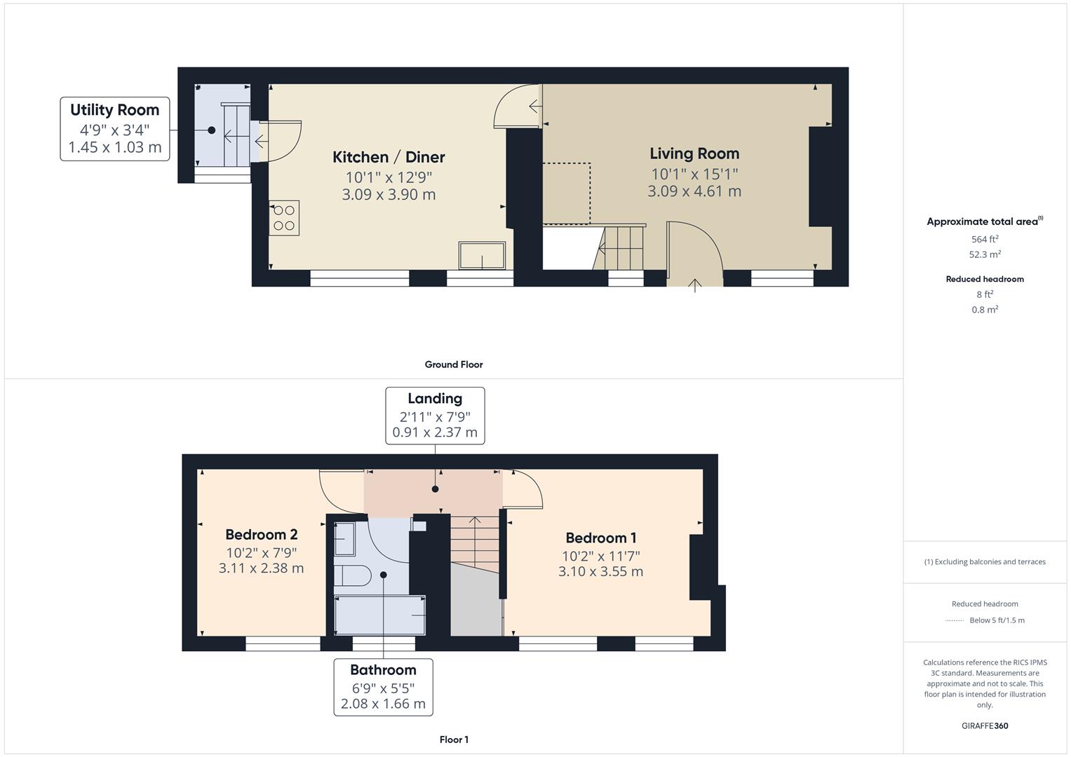 Floorplans For High Street, Bewdley