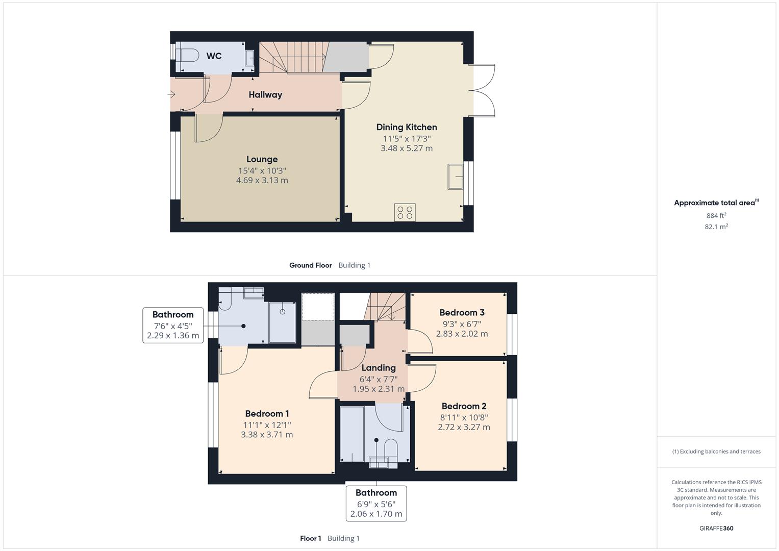 Floorplans For Albrighton Drive, Kidderminster, Worcestershire