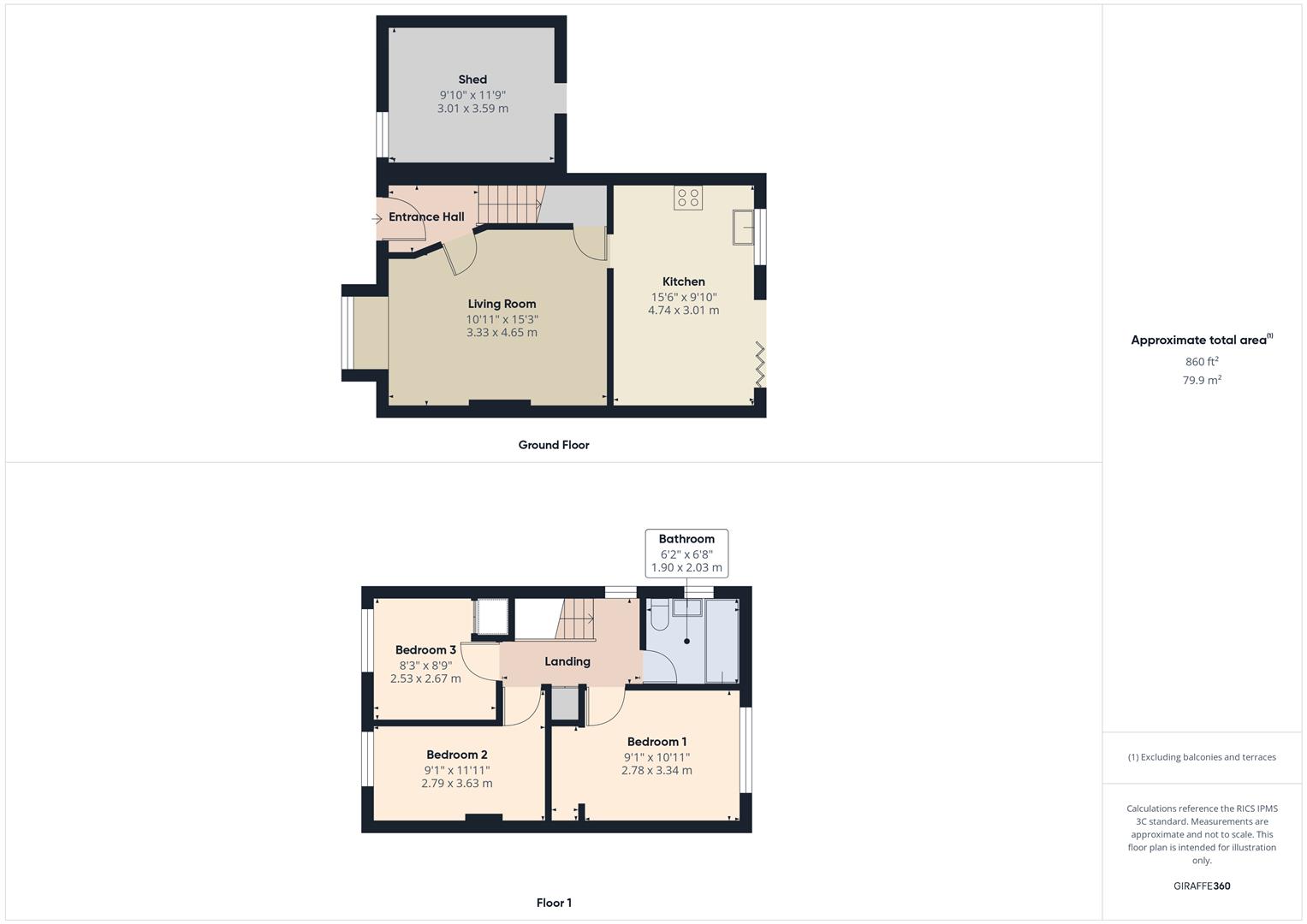 Floorplans For Damson Way, Bewdley