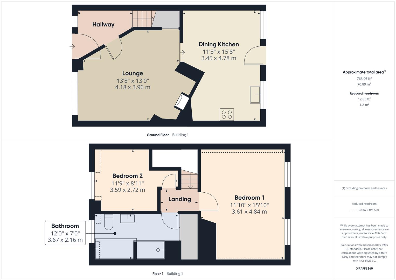 Floorplans For Lax Lane, Bewdley