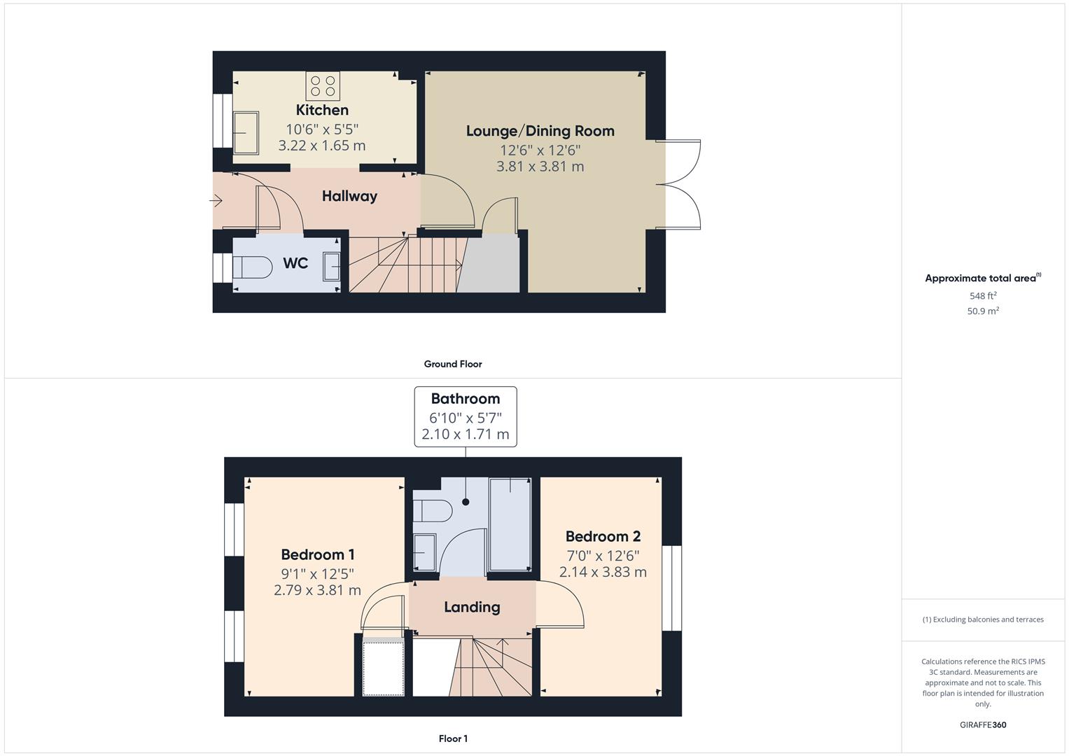 Floorplans For Bottle Kiln Rise, Brierley Hill