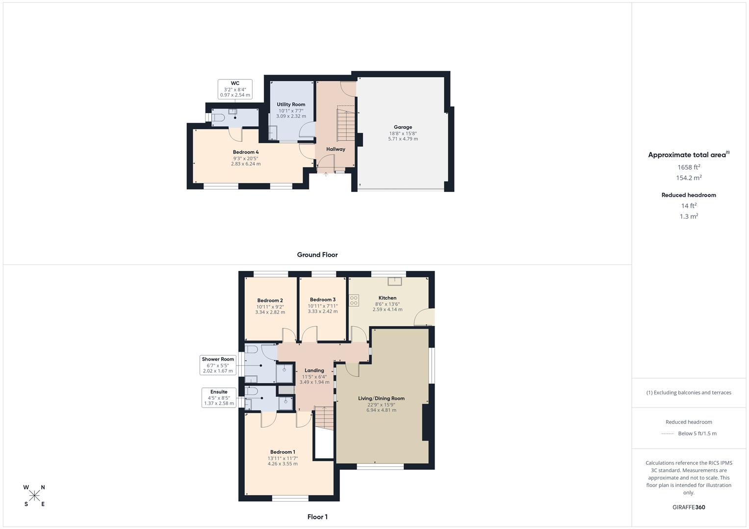 Floorplans For High Clere, Bewdley