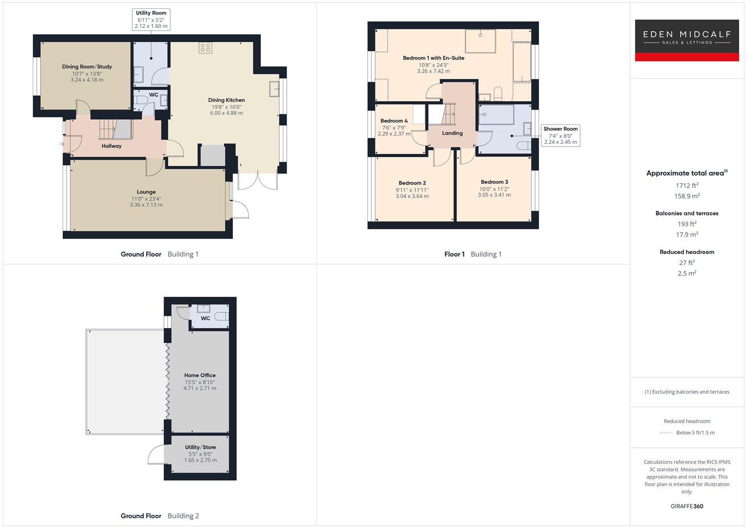 Floorplans For Meddins Lane, Kinver, Stourbridge