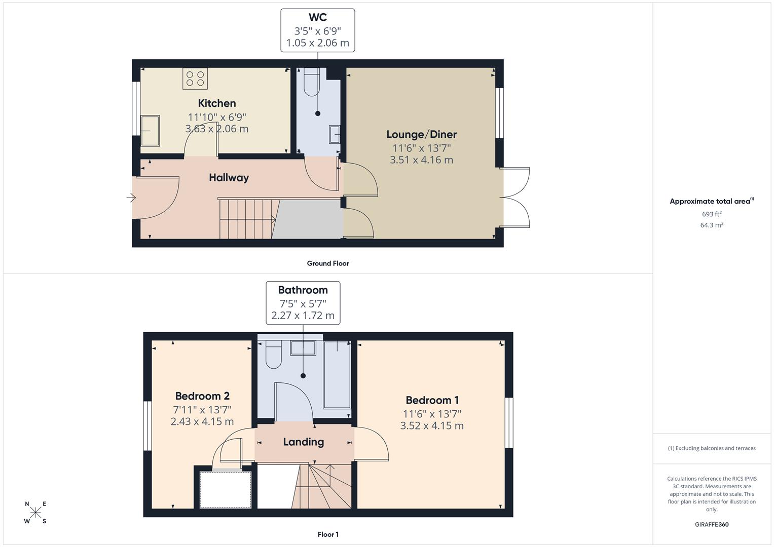 Floorplans For Redcliffe Close, Kinver