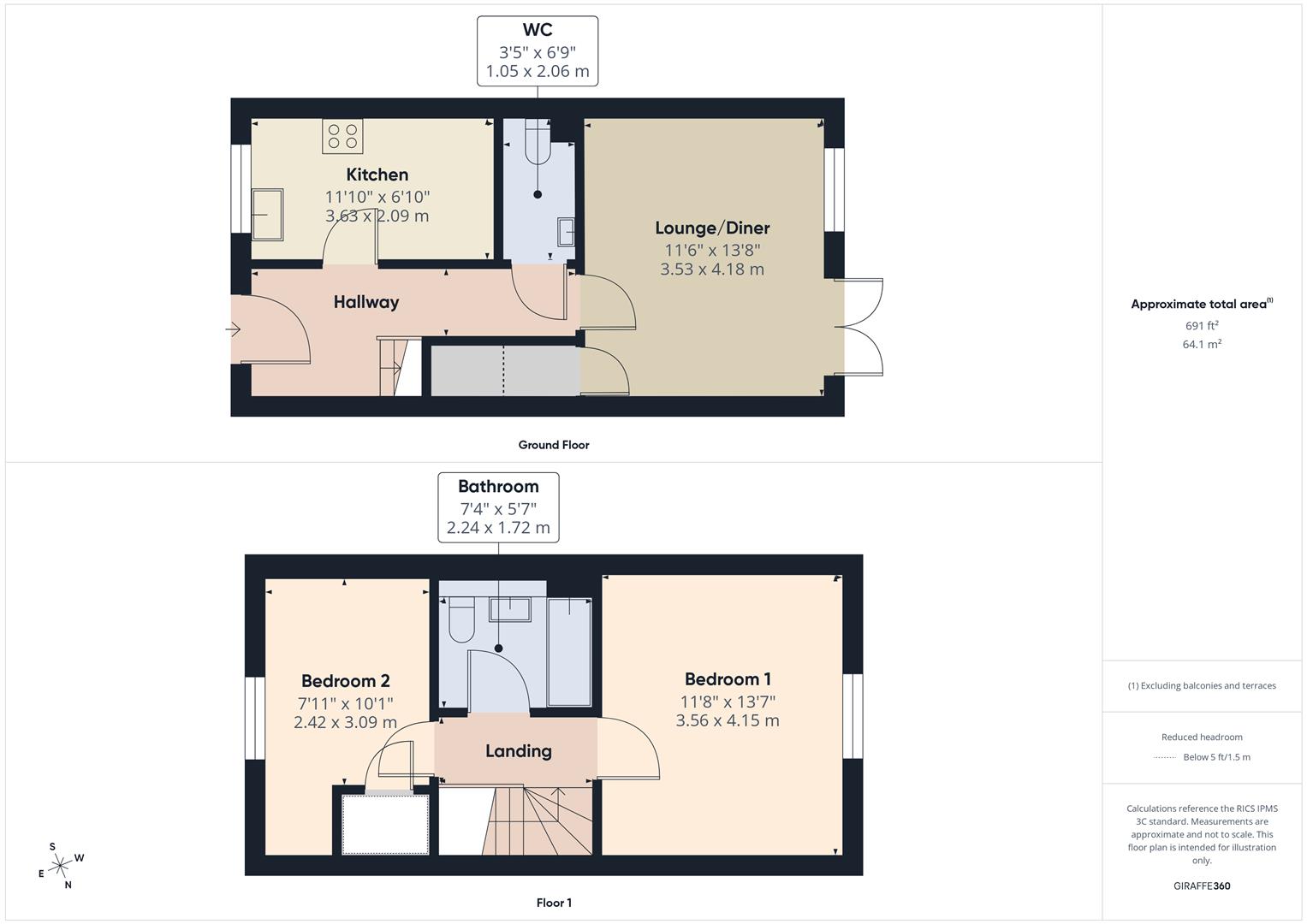 Floorplans For Redcliff Close, Kinver