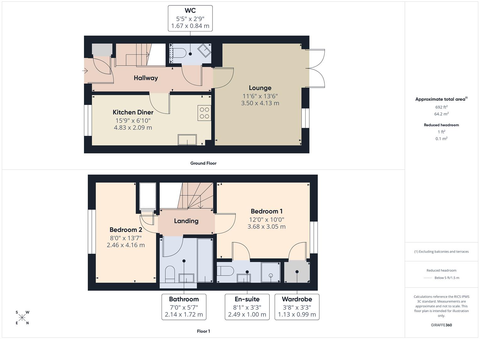 Floorplans For 39, Redcliff Close