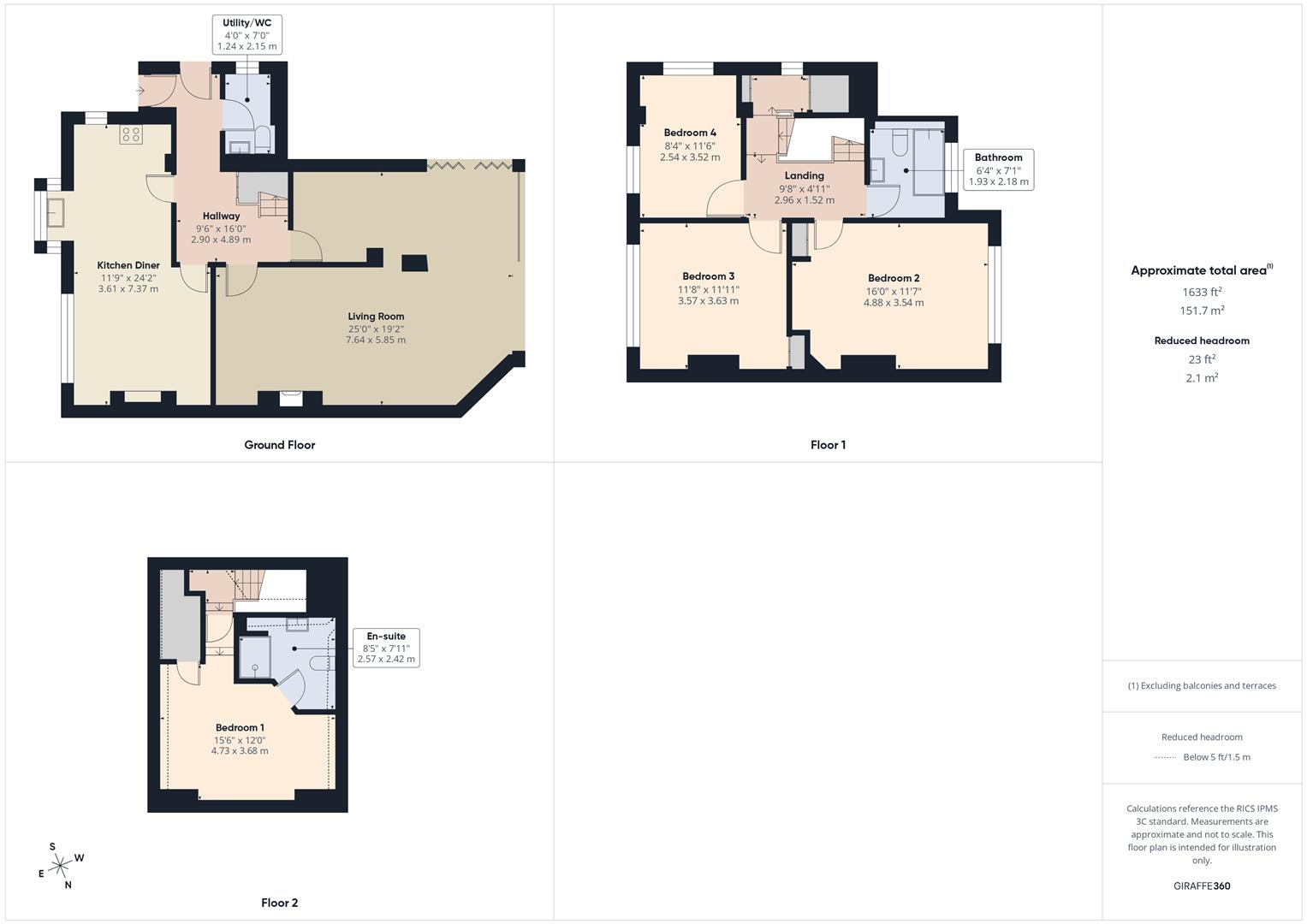 Floorplans For Dunsley Drive, Kinver, Stourbridge
