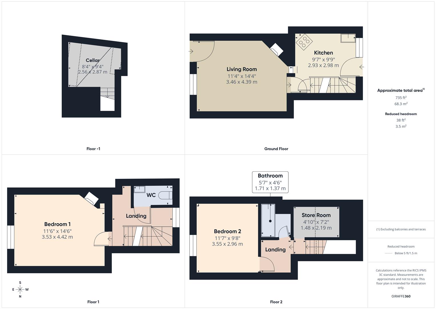 Floorplans For High Street, Bewdley