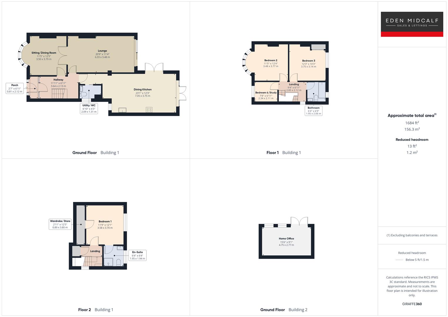 Floorplans For Meddins Lane, Kinver, Stourbridge