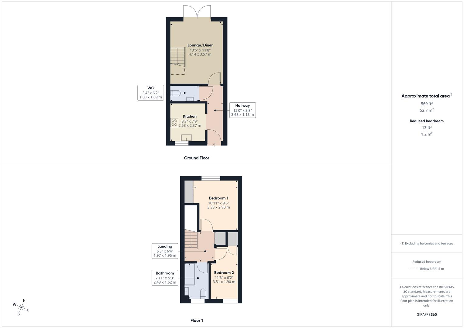 Floorplans For Clensmore Street, Kidderminster