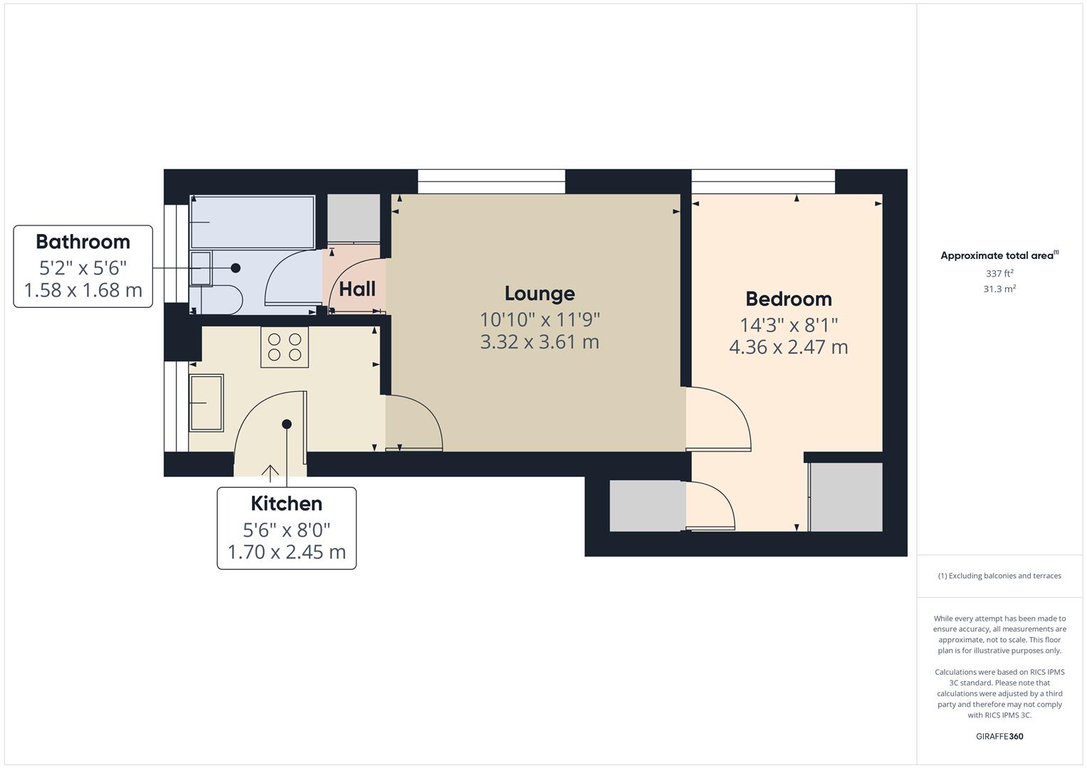 Floorplans For Flat 3, Brockmoor Cottage