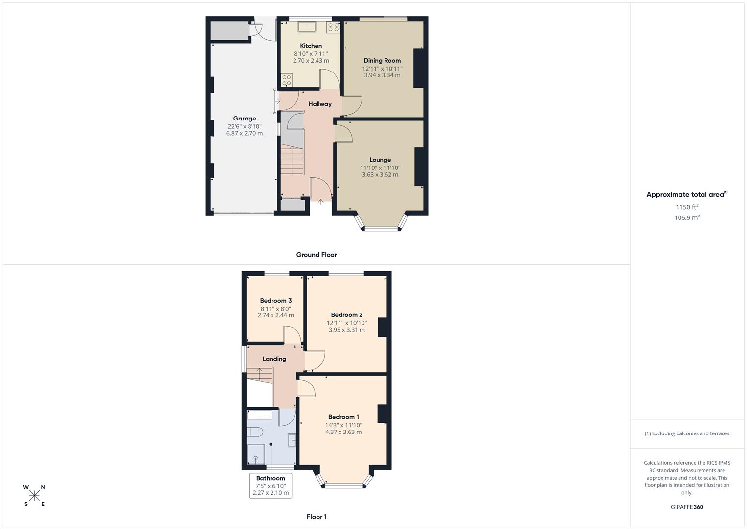 Floorplans For Hungerford Road, Stourbridge
