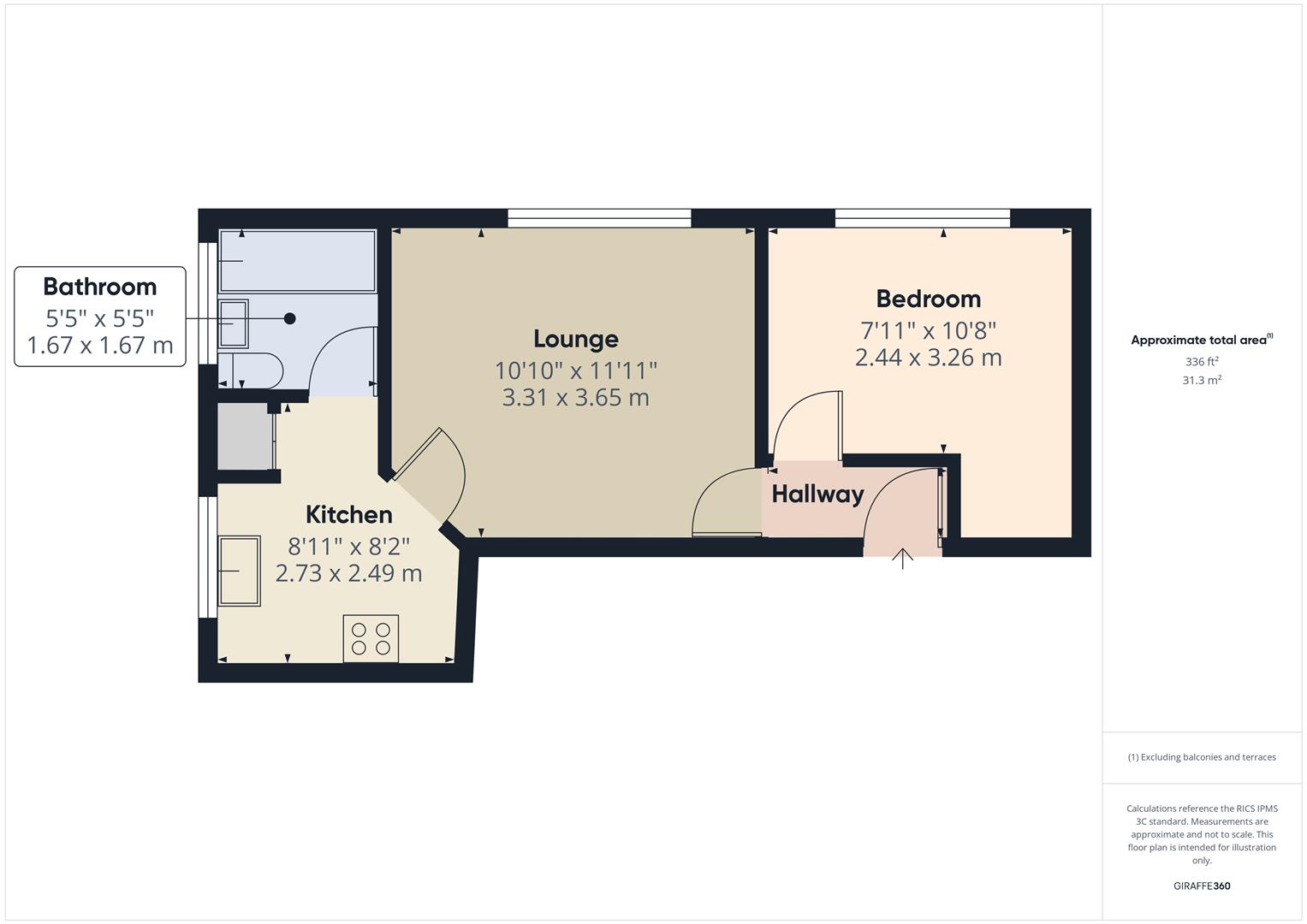 Floorplans For Flat 6, Brockmoor Cottage