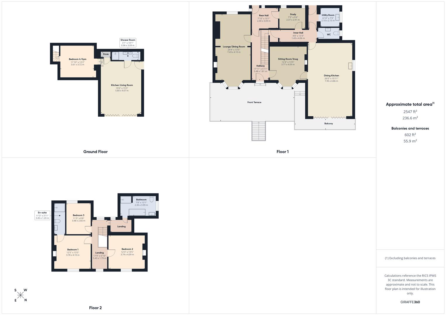 Floorplans For Comber Road, Kinver, Stourbridge