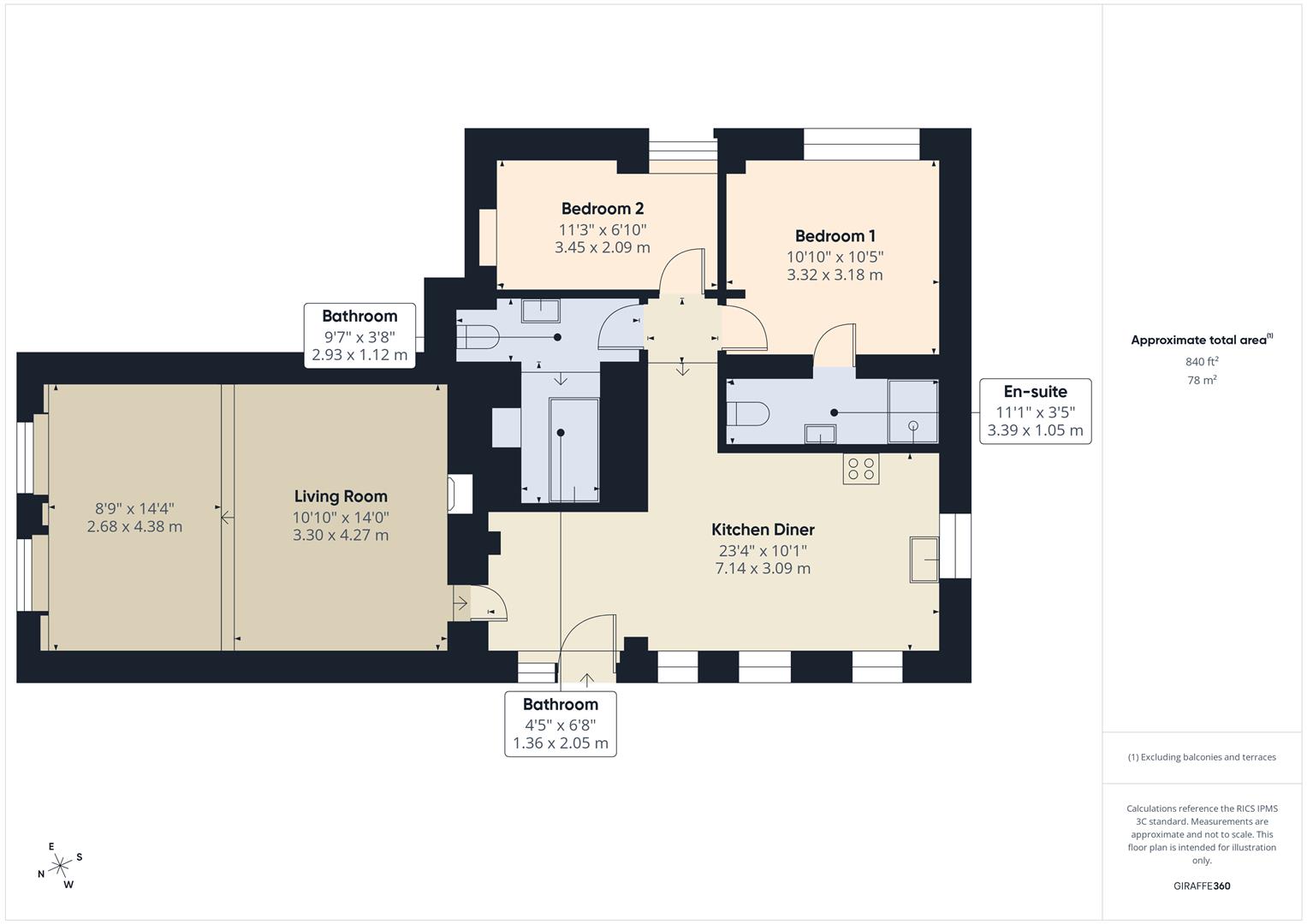 Floorplans For Severn Side South, Bewdley